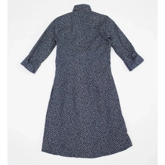 SBJ Austin Floral Laurie Tie Front Long Sleeve Dress Blue Size 2 - Picture 3 of 7